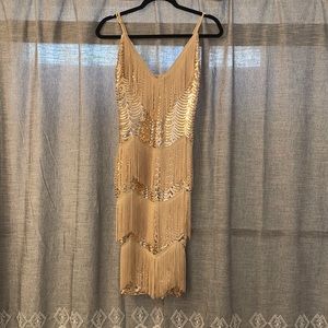 Gold Great Gatsby inspired dress